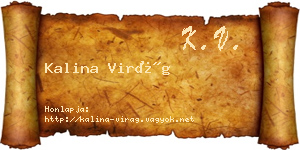 Kalina Virág névjegykártya